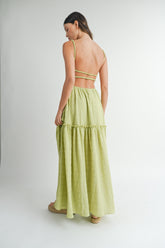 MABLE Cutout Waist Backless Maxi Dress - Bold & Elegant Evening Wear